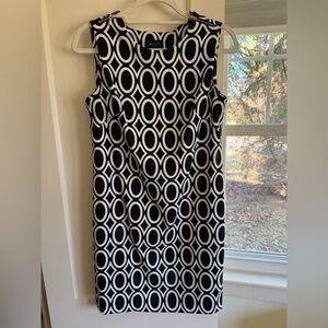 Black and White Geometric Dress